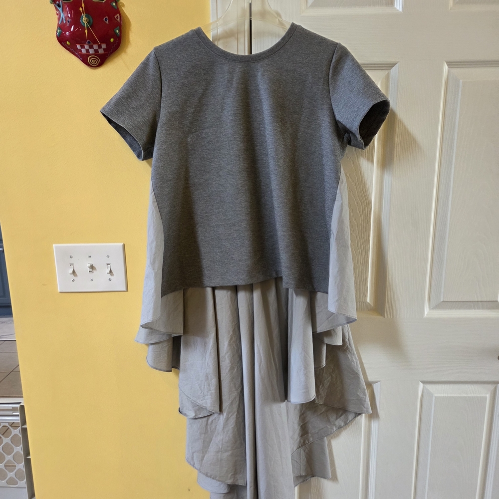 CQbyCQGray Layered Short Sleeve Dress